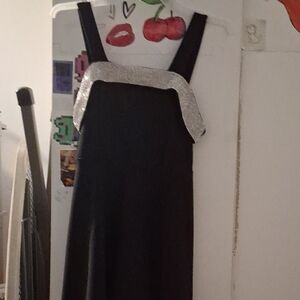 Speechless Black Maxi Dress with Silver Accents